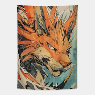 Red XIII FF7 Final Fantasy VII Rebirth Tapestry