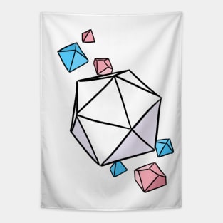 Trans Pride Colors Dice Tapestry