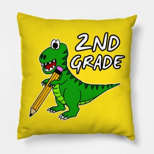 2nd Grade Dinosaur T-Rex Back To School 2022 Pillow