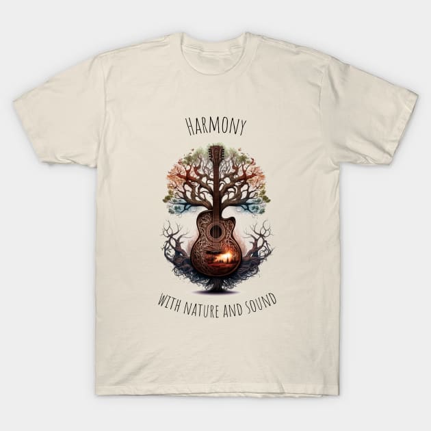 Acoustic Guitar Tree Of Life T-Shirt Nature Guitarist Gift Acoustic Guitar Tree Of Life T-Shirt Nature Guitarist Gift