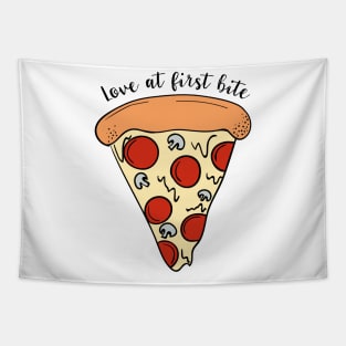 Love At First Bite, Tasty Funny Pizza Tapestry