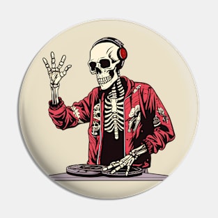 DJ Skeleton Pin