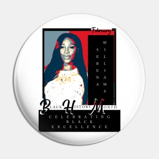 Serena Williams Black History Month Icon Pin