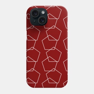 Background illustration red, geometric, shape, decorative design pattern Phone Case