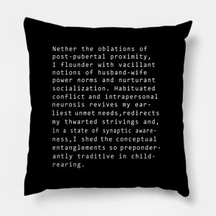 Psychological bullshit jargon text. Pillow