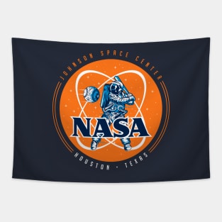 Retro NASA Astros Logo - Orange Version Tapestry