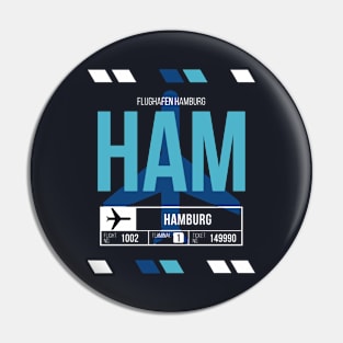 Hamburg (HAM) Airport Code Baggage Tag Pin