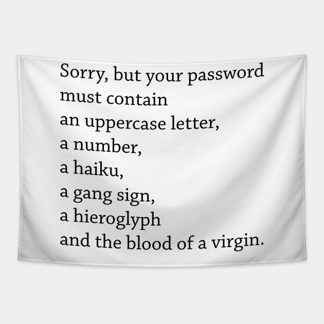 Secure Password Tapestry by Aduro Merch