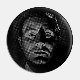 Ed Wood halftone portrait Pin