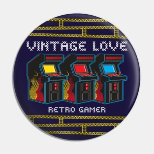 Vintage Love / Retro Gamer / Retro games / Vintage Design Pin