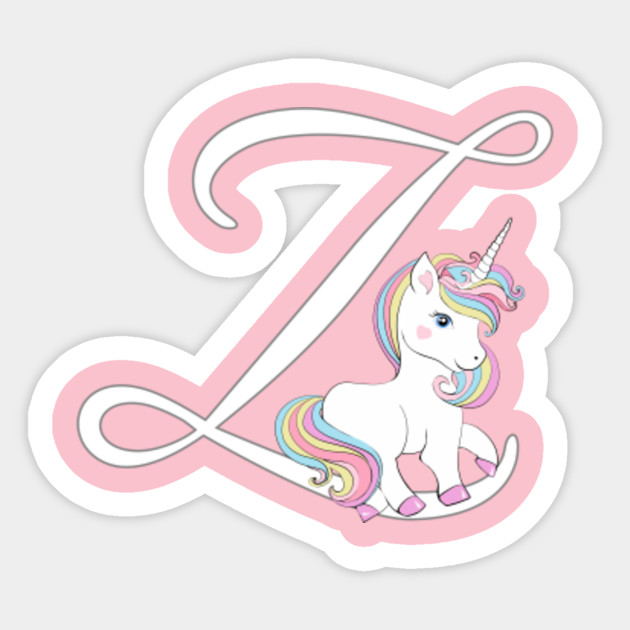 Unicorn Letter Z Unicorn Sticker Teepublic