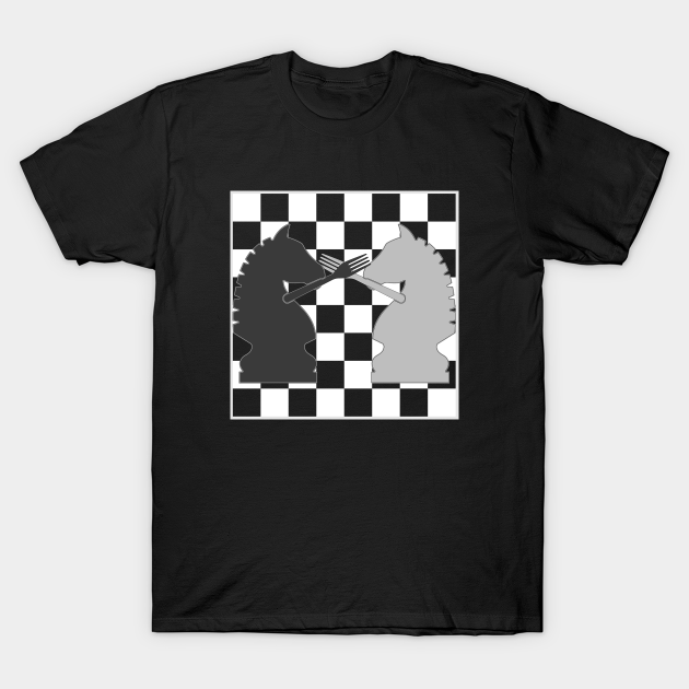 Discover Fork Knight by Swoot - Chess - T-Shirt