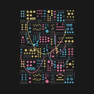 Modular Synthesizer Synthwave T-Shirt