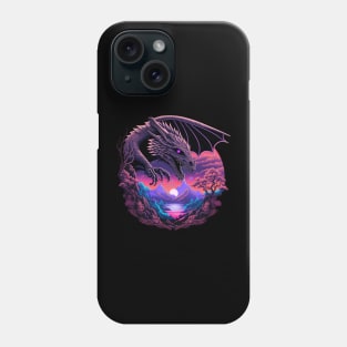 Retrowave Japanese Mythology Dragon Phone Case