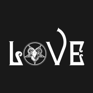 Pentagram Goat Head Baphomet | Witchcraft | Satanic Love T-Shirt