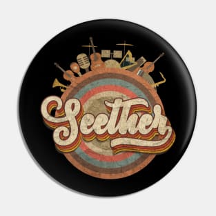 Tour Music Designs Vintage Retro - Seether Pin