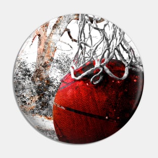 Basketball art vs 5- basketball artwork and net Pin