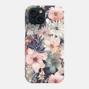 Pretty Watercolor Floral Pattern Modern Wildflower Bloom Phone Case