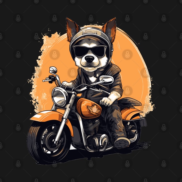 Breeze & Chrome: Easy Rider Vibes Biker Cool Dog by Kibo2020