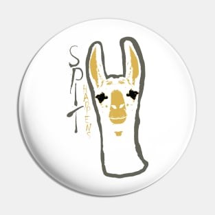 Llamma with a goatee Pin