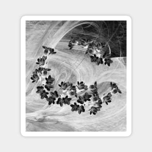 Midnight flowers blowing in the wind Magnet