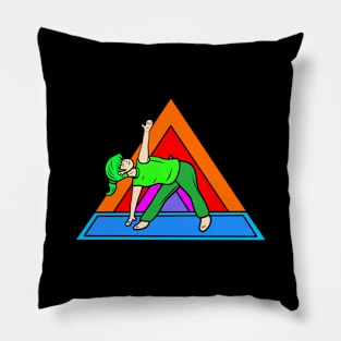 Yoga triangle pose Pillow