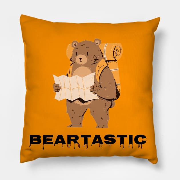 That Beartastic Bear Camping Pillow by Bushveld Nights