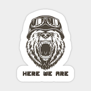 Vintage Here We Are Bear Magnet