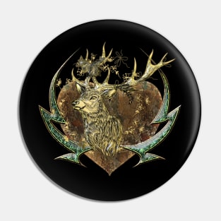 Wonderful deer with awesome antler Pin