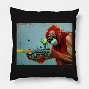 Technicolor Space Ape Pillow