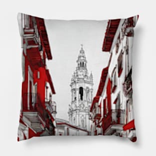 Spain vintage travel tourism 2 Pillow