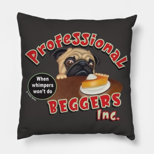 funny cute adorable Pug and a pie Pillow