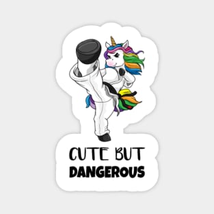 Karate Unicorn Cute But Dangerous Funny Gift Magnet