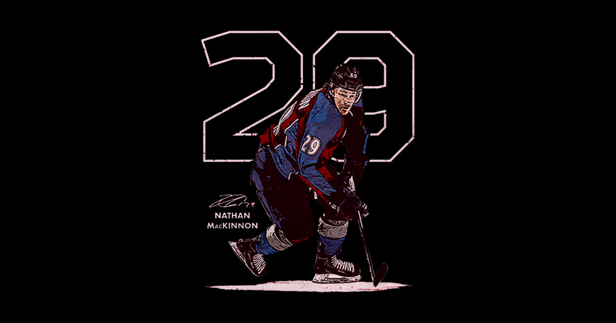 nathan mackinnon number Hockey Player Sticker TeePublic
