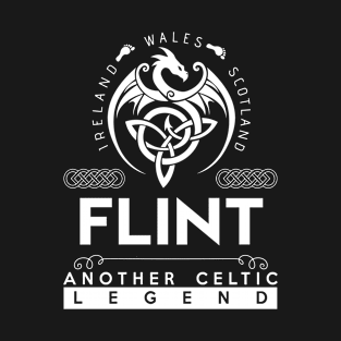 Flint Name T Shirt - Another Celtic Legend Flint Dragon Gift Item T-Shirt