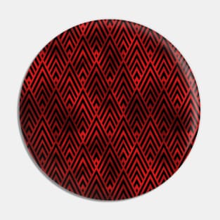 Diamond Chevrons in Black and Ruby Red Vintage Faux Foil Art Deco Vintage Foil Pattern Pin