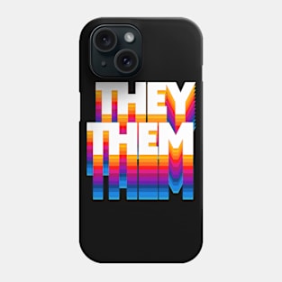 They/Them Pronouns --- Retro Style Design Phone Case