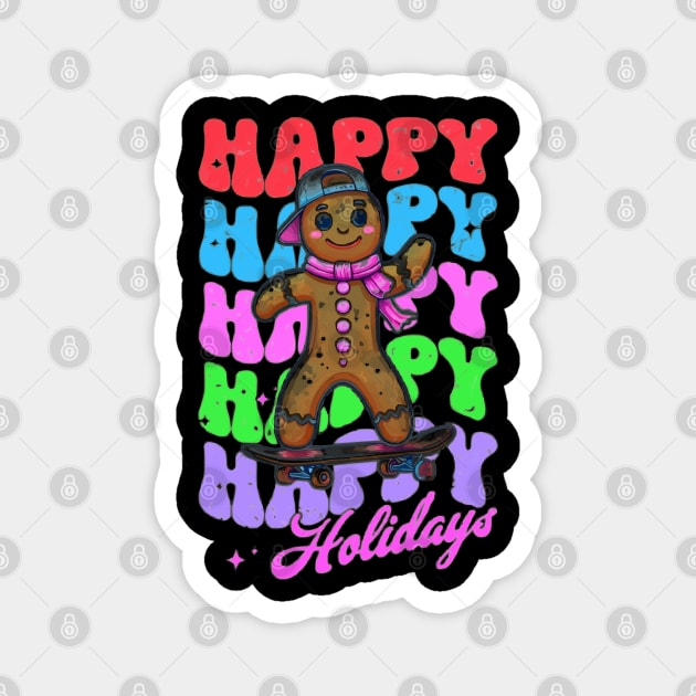 Happy-Holidays Magnet by TEENIE DESIGN