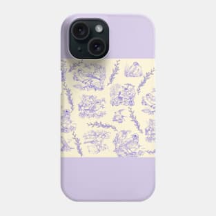 Birds (Ultramarine on Cream) Phone Case