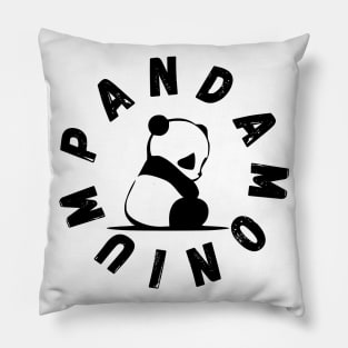 Pandamonium Funny Gift for Gothic Panda Lovers Pandemonium Pillow