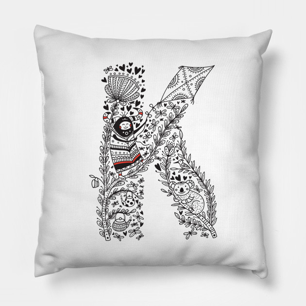 Letter K Buu Luu Alphabet Letter K Pillow Teepublic
