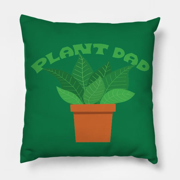 Plant Dad Pillow by mcillustrator