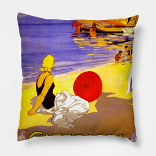 Vintage Travel - Cattolica Pillow