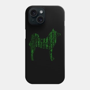 Lilly the Shiba Inu Silhouette - Matrix on Black Phone Case