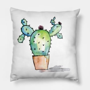 Watercolor Cactus Pillow