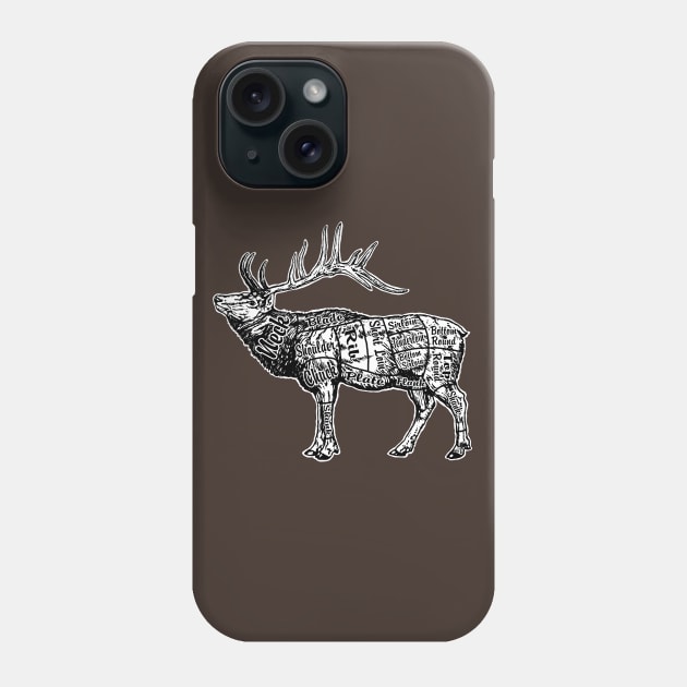 Elk Butcher Chart Phone Case by ZugArt01