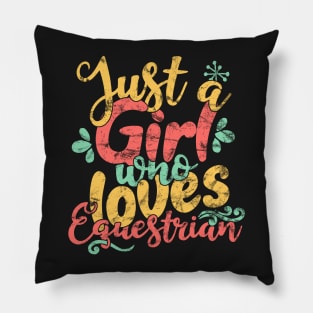 Just A Girl Who Loves Equestrian, horse riding product Pillow