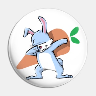 Funny Dabbing Dancing Bunny Rabbit Pet Pin