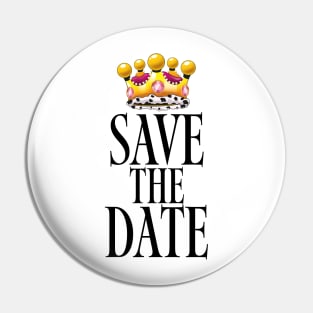 Save the Date Crown Pin