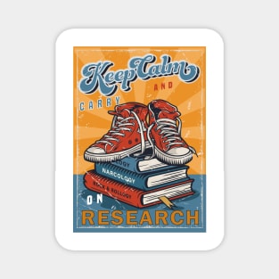 Keep Calm and Carry on Research, PhD Gift Magnet